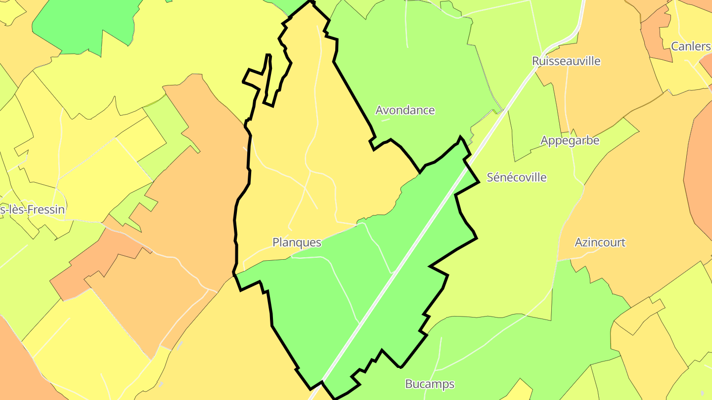 Carte des prix de l'immobilier Planques