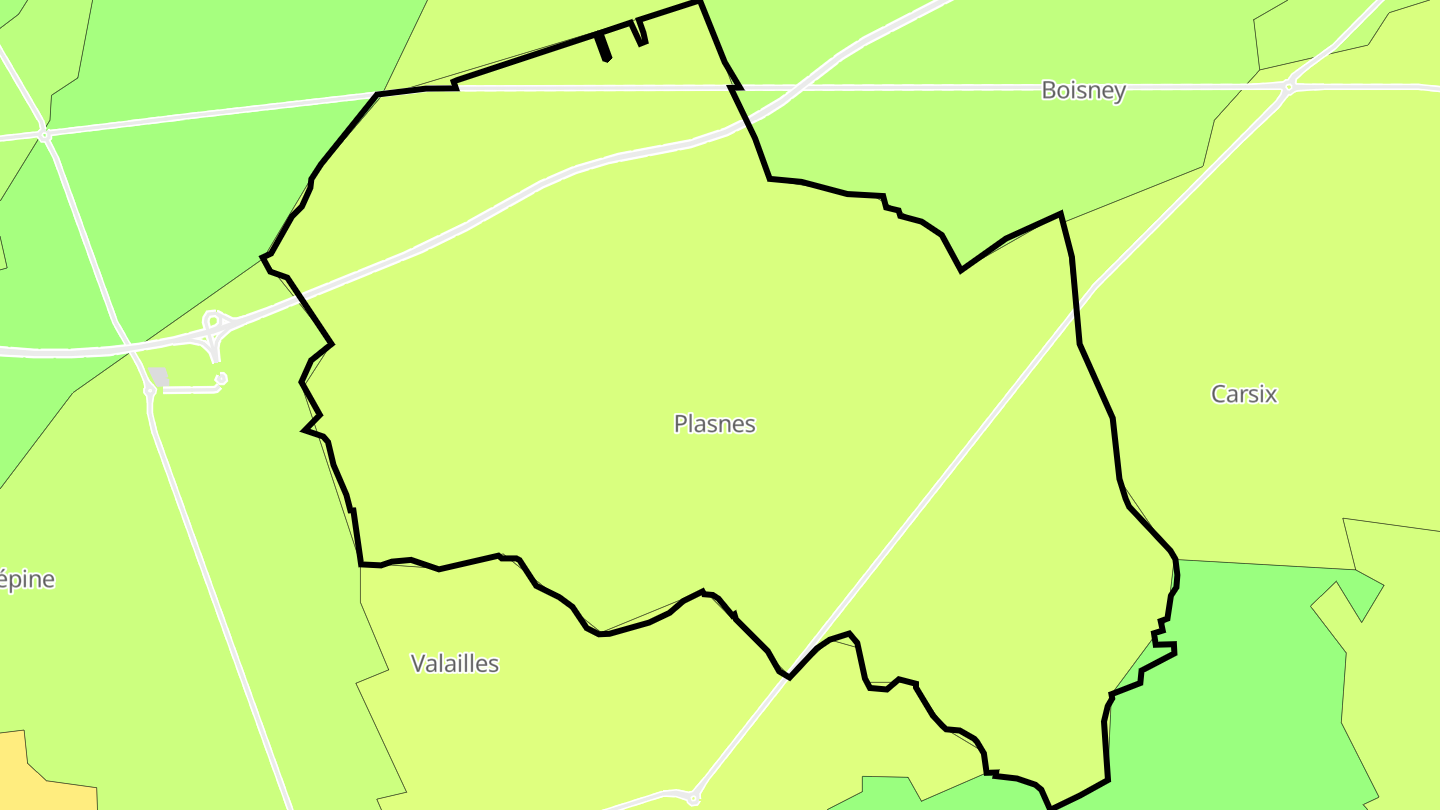 Carte des prix de l'immobilier Plasnes