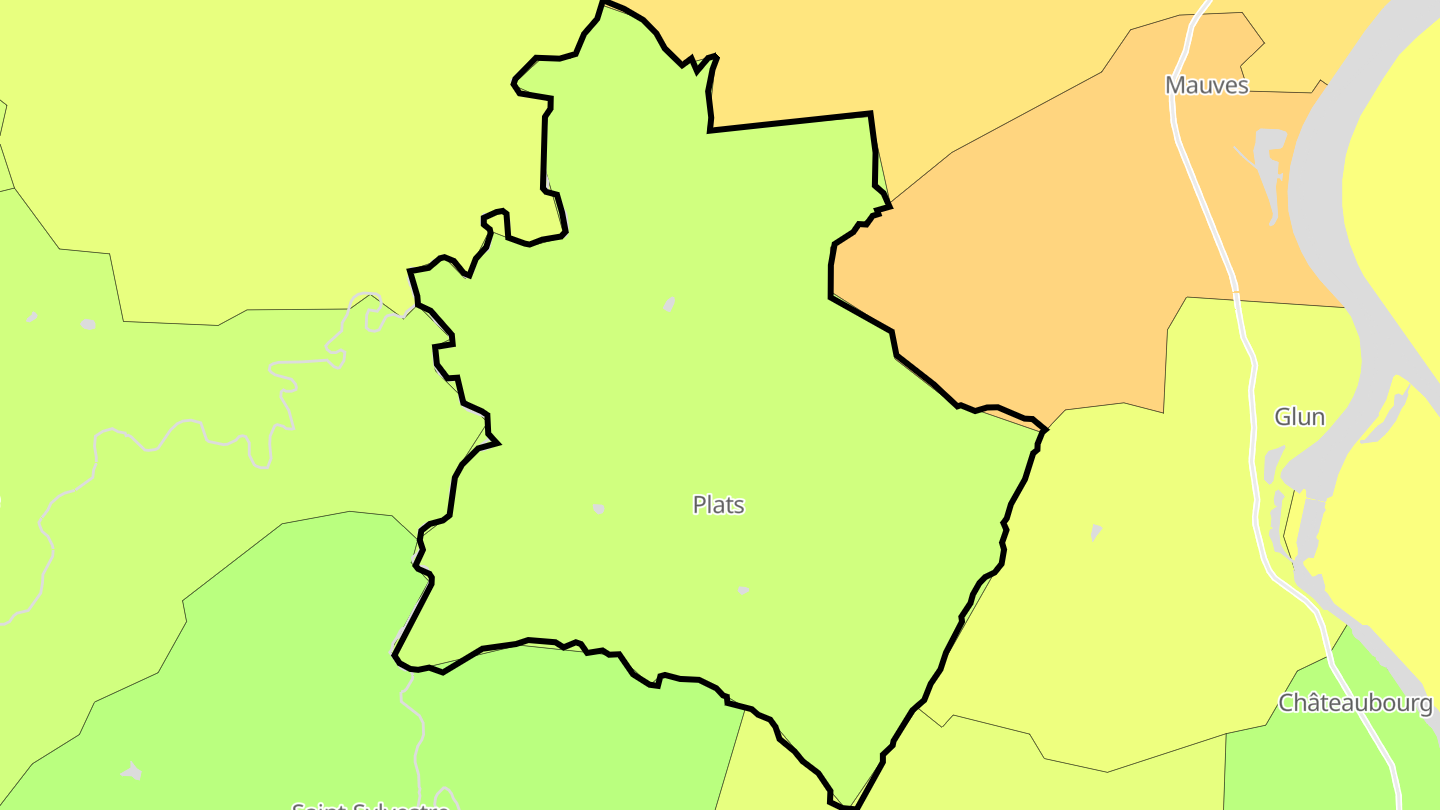 Carte des prix de l'immobilier Plats