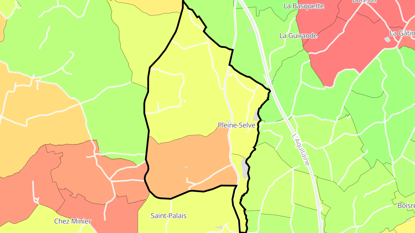 Carte des prix de l'immobilier Pleine-Selve