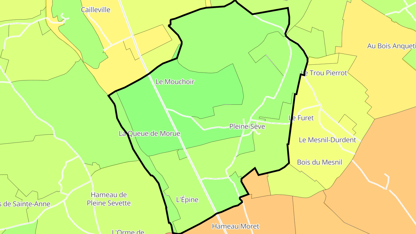 Carte des prix de l'immobilier Pleine-Sève