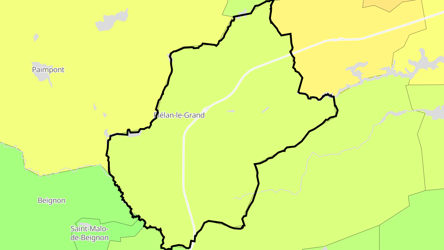 Carte des prix de l'immobilier Plélan-le-Grand