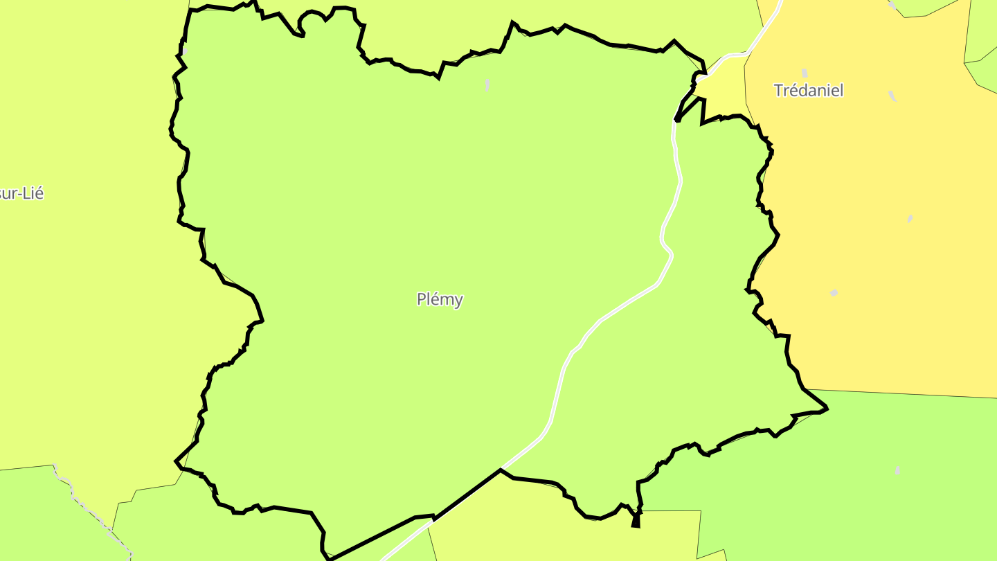 Carte des prix de l'immobilier Plémy