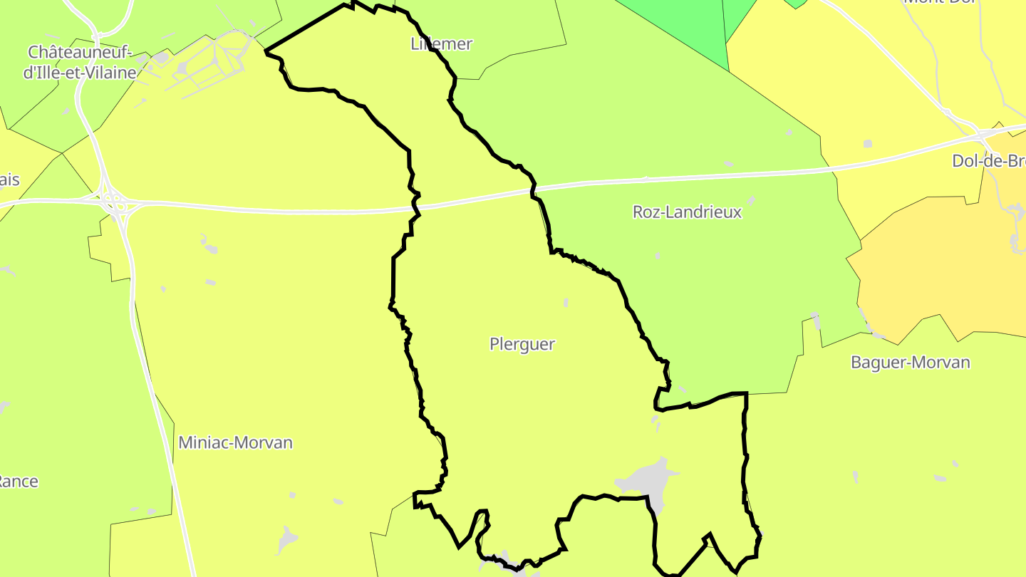 Carte des prix de l'immobilier Plerguer