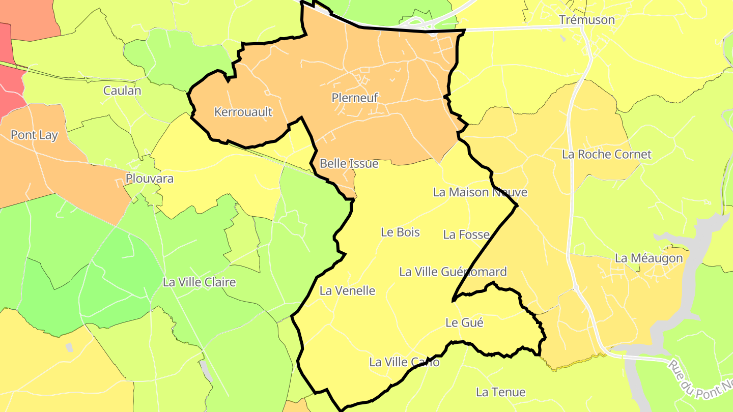 Carte des prix de l'immobilier Plerneuf