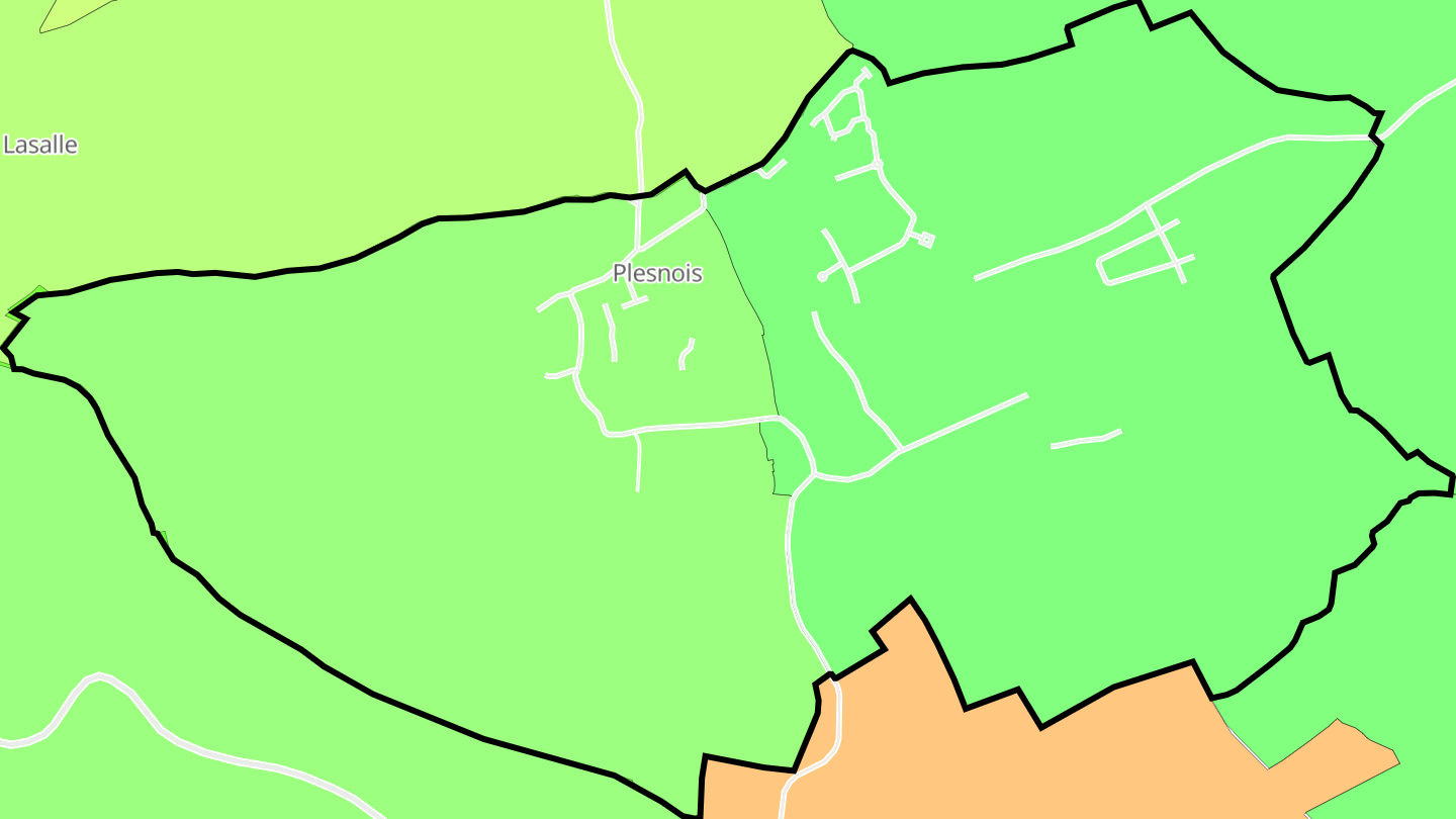 Carte des prix de l'immobilier Plesnois