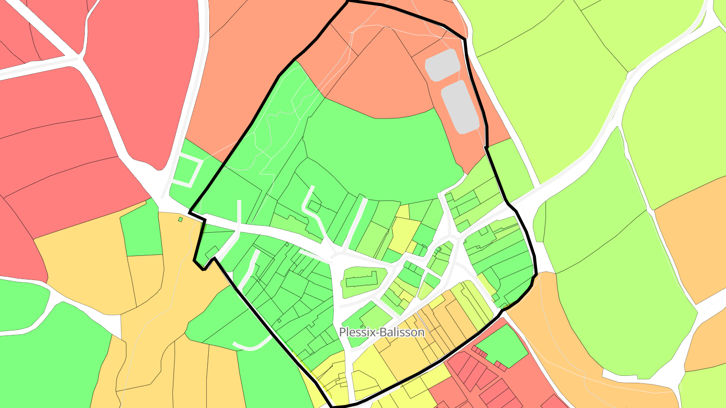 Carte des prix de l'immobilier Plessix-Balisson