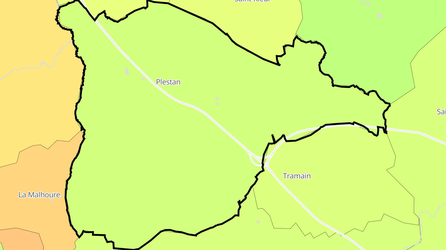 Carte des prix de l'immobilier Plestan