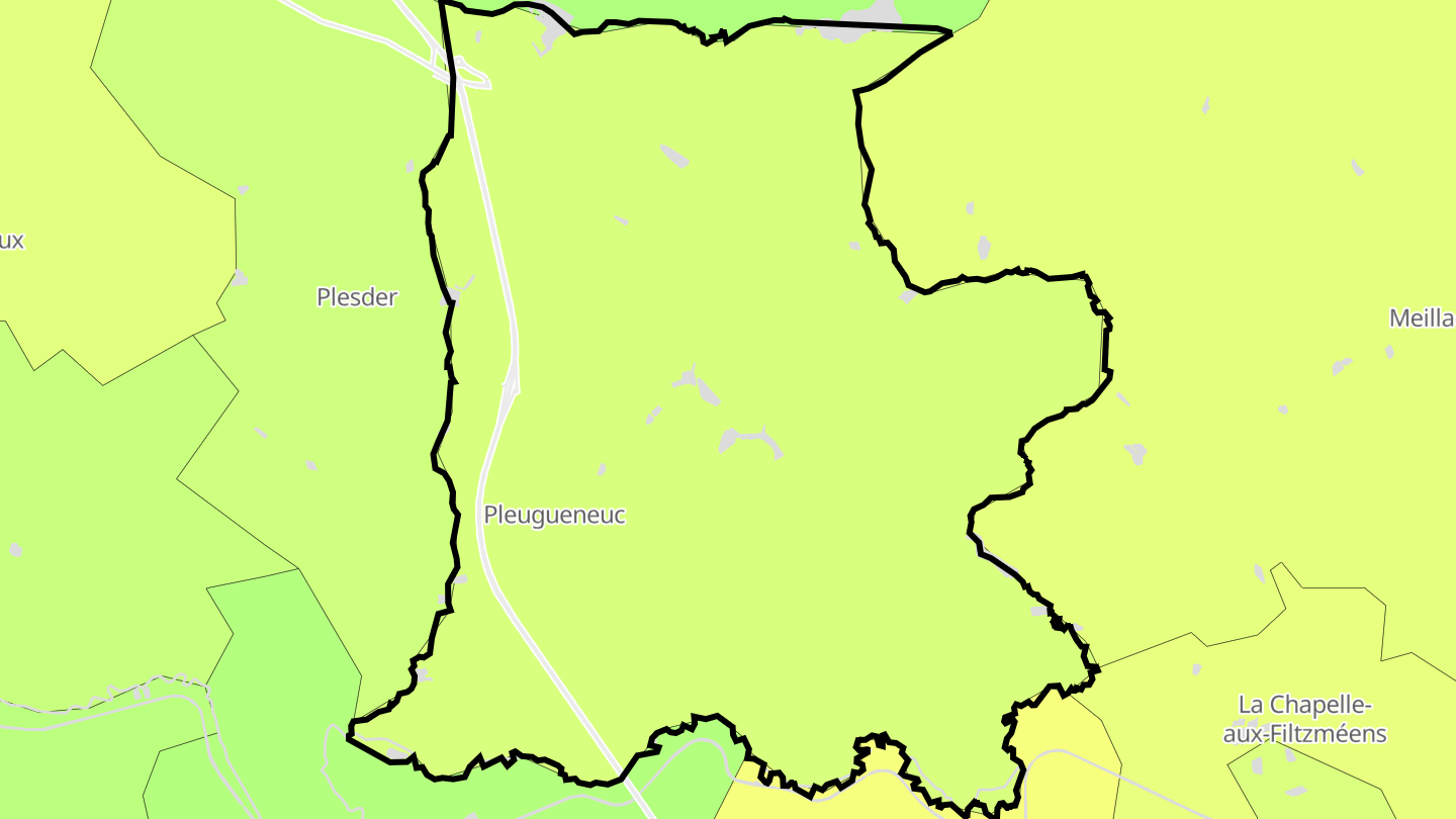 Carte des prix de l'immobilier Pleugueneuc