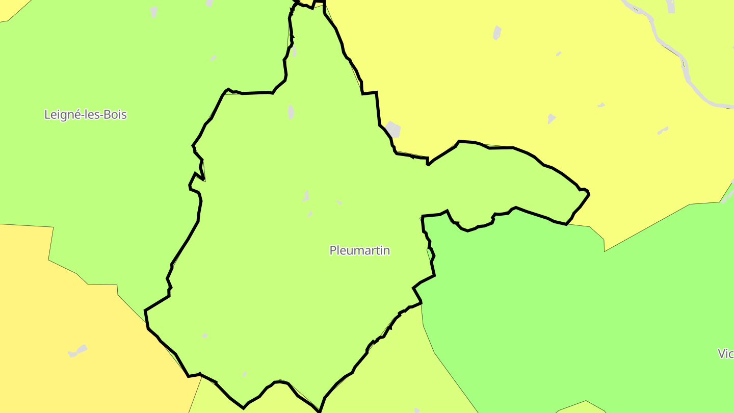 Carte des prix de l'immobilier Pleumartin