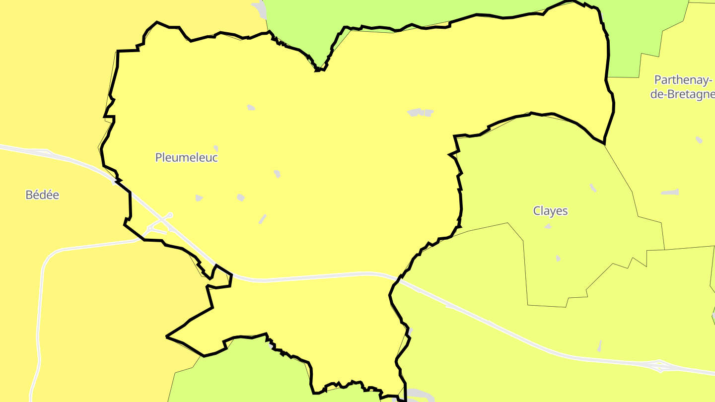 Carte des prix de l'immobilier Pleumeleuc