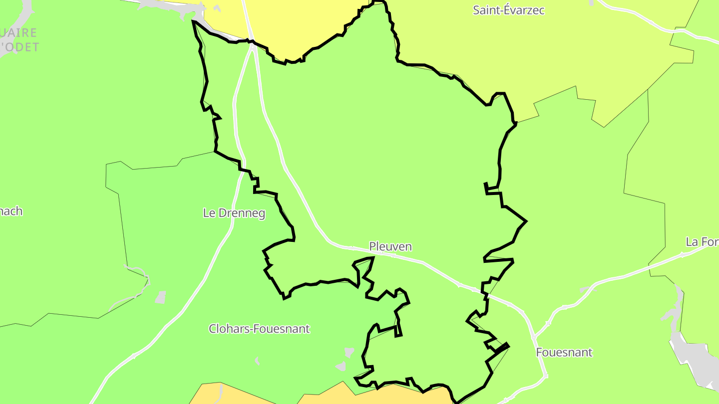 Carte des prix de l'immobilier Pleuven