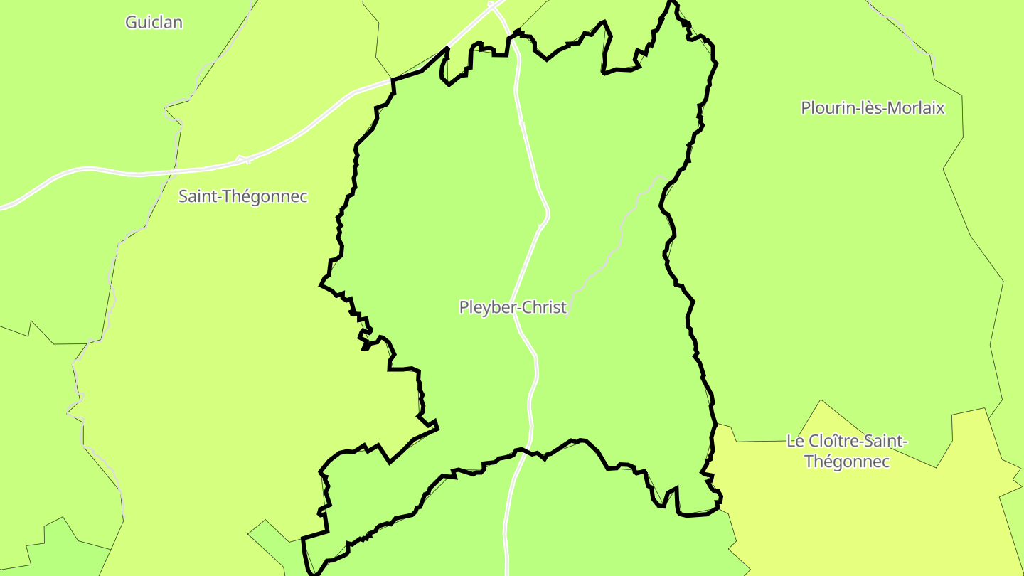 Carte des prix de l'immobilier Pleyber-Christ