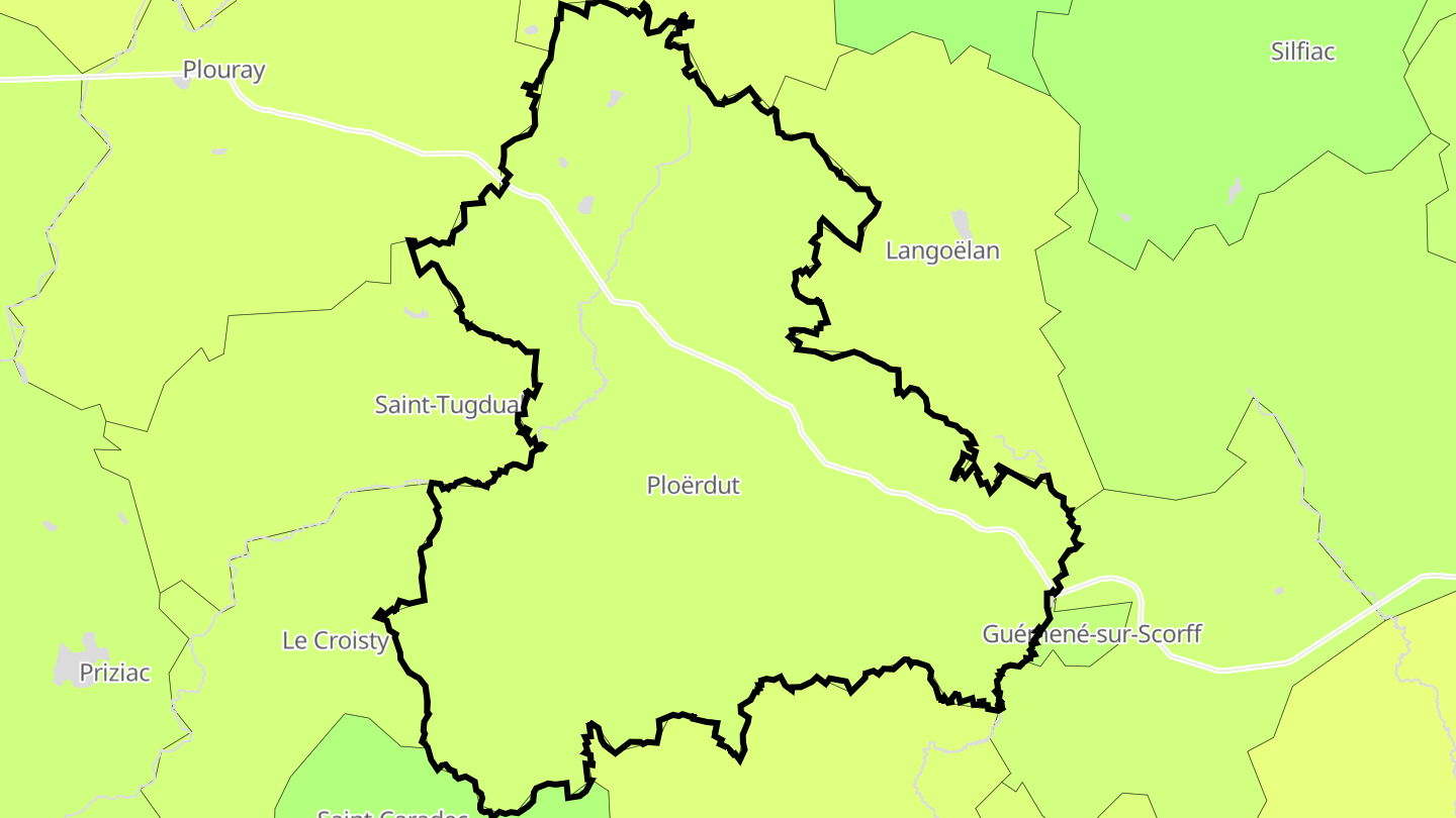 Carte des prix de l'immobilier Ploërdut