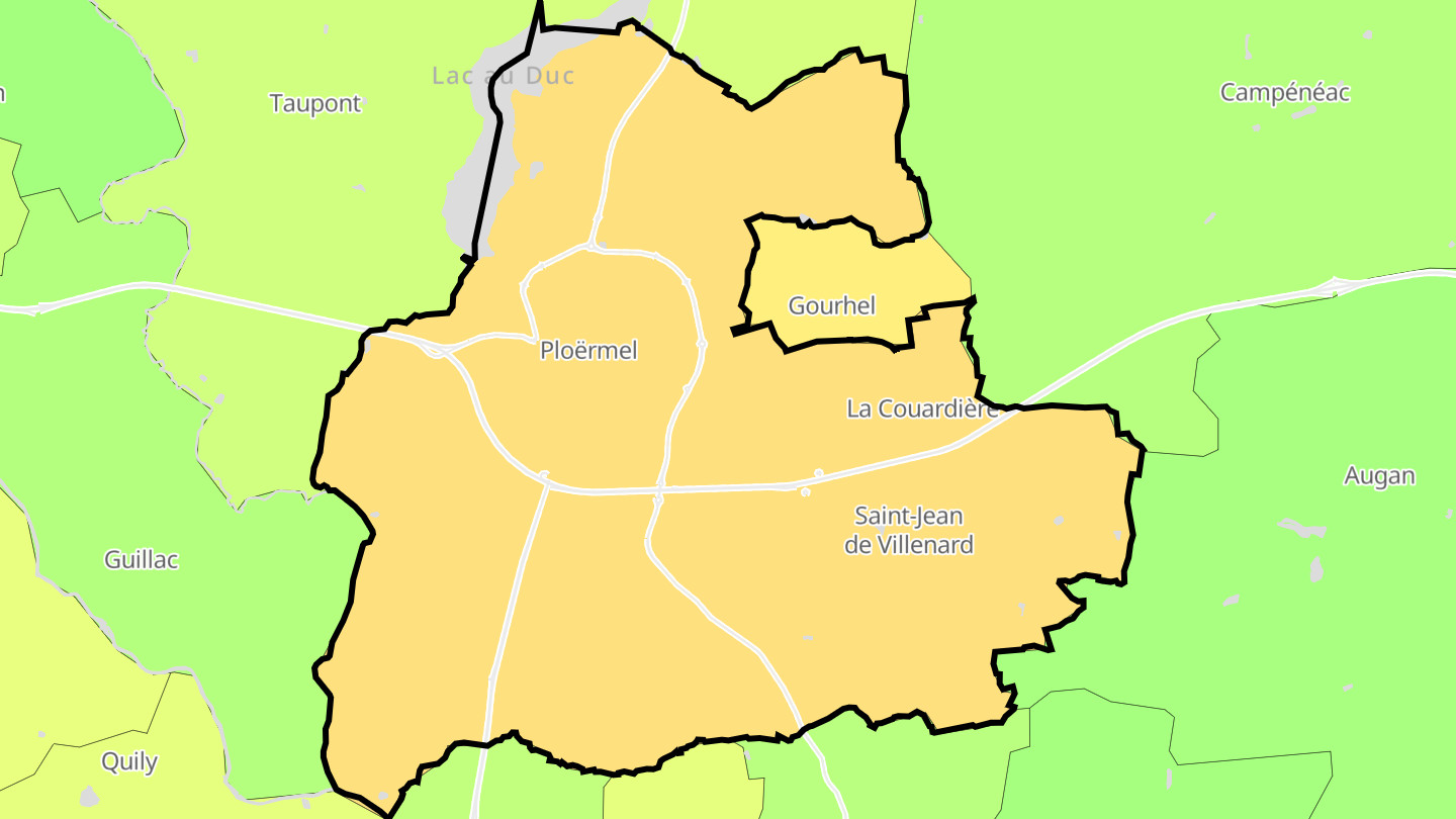Carte des prix de l'immobilier Ploërmel