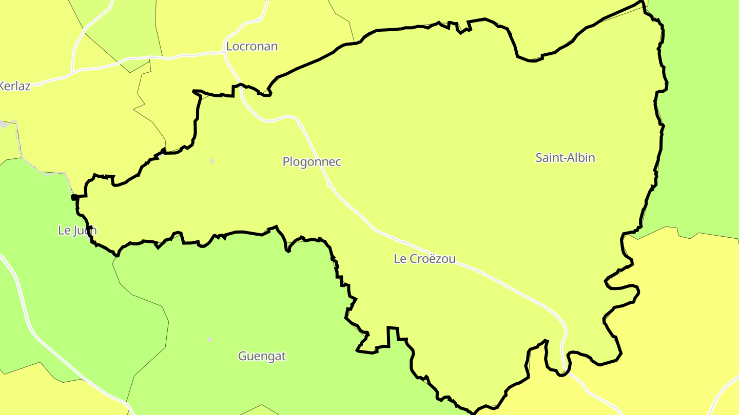 Carte des prix de l'immobilier Plogonnec