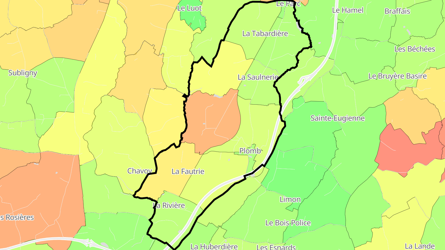 Carte des prix de l'immobilier Plomb