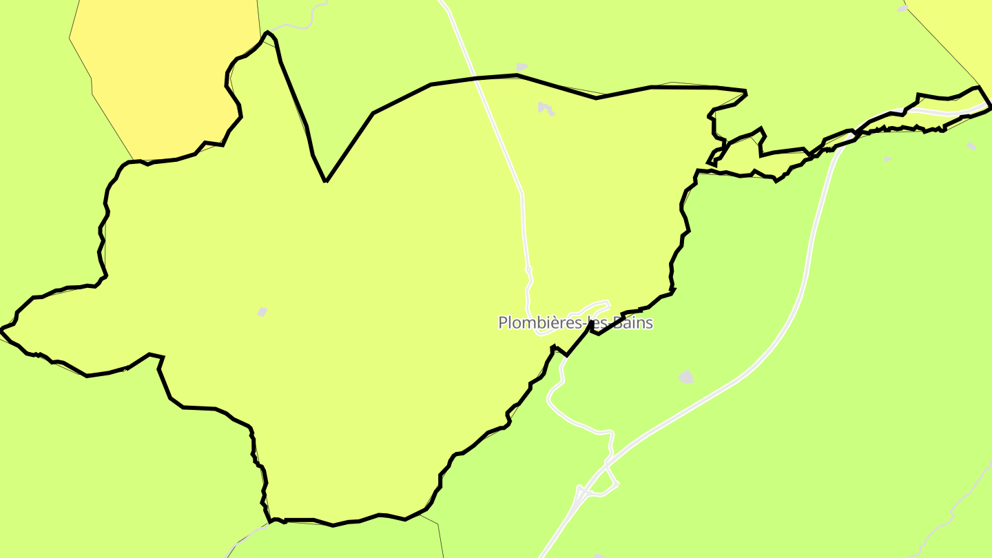 Carte des prix de l'immobilier Plombières-les-Bains