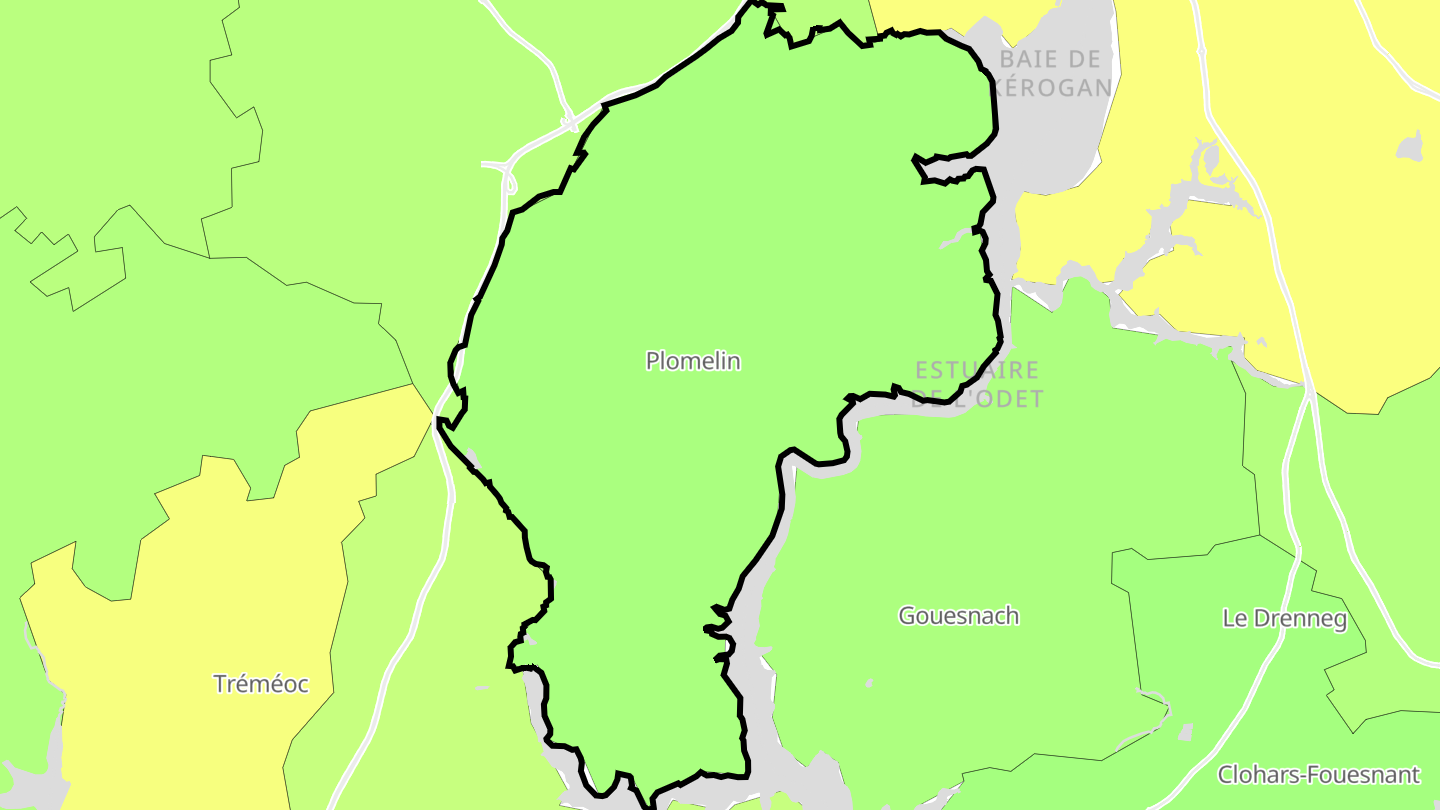 Carte des prix de l'immobilier Plomelin