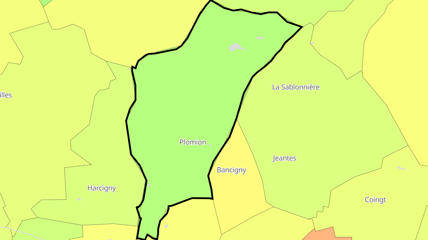 Carte des prix de l'immobilier Plomion