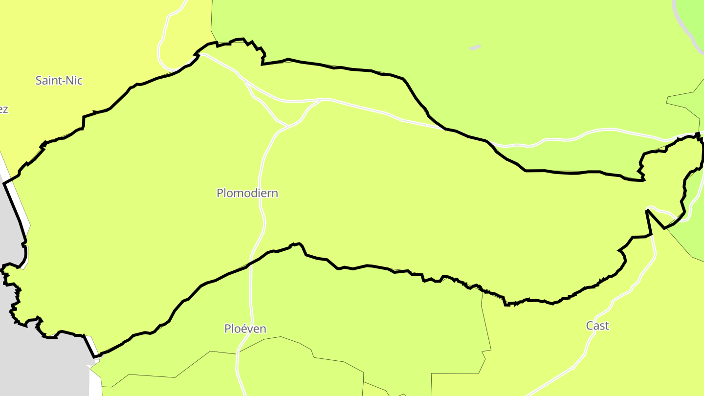Carte des prix de l'immobilier Plomodiern