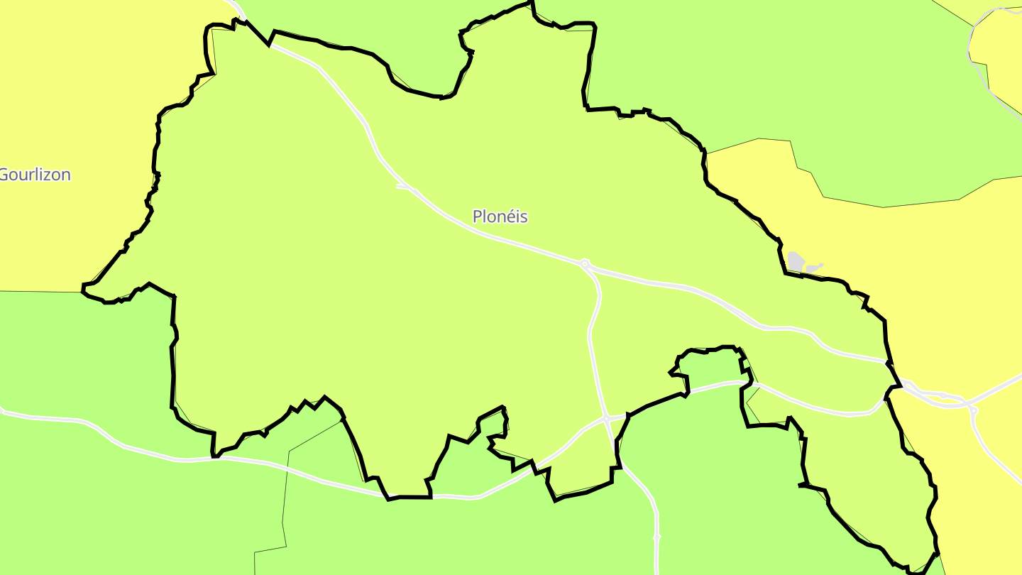 Carte des prix de l'immobilier Plonéis