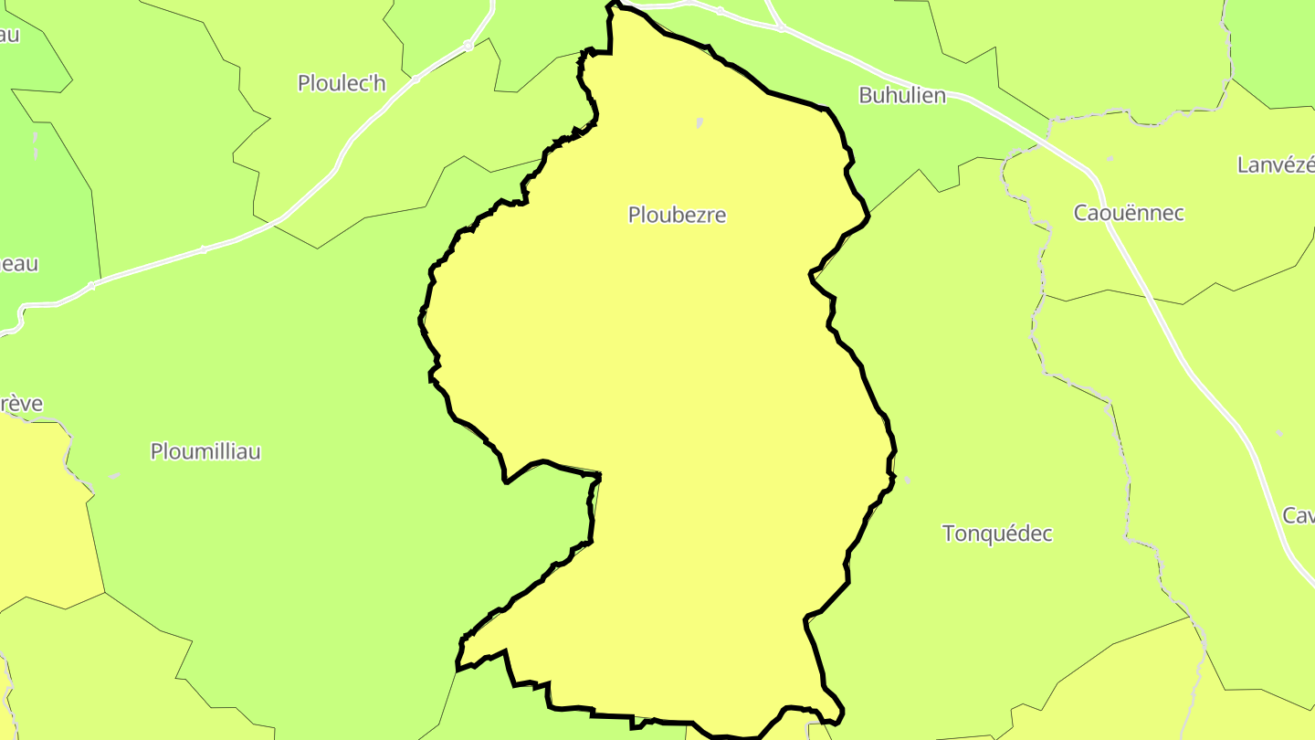 Carte des prix de l'immobilier Ploubezre
