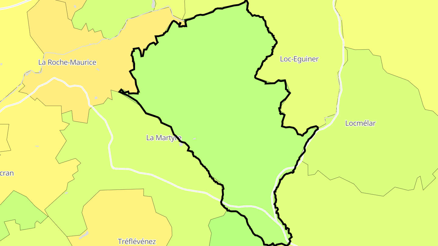 Carte des prix de l'immobilier Ploudiry