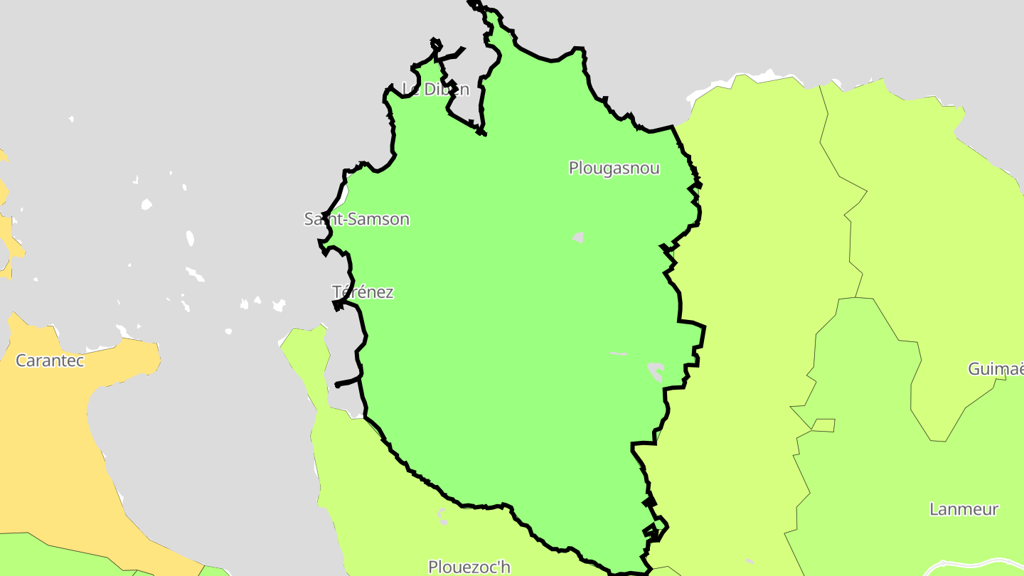 Carte des prix de l'immobilier Plougasnou