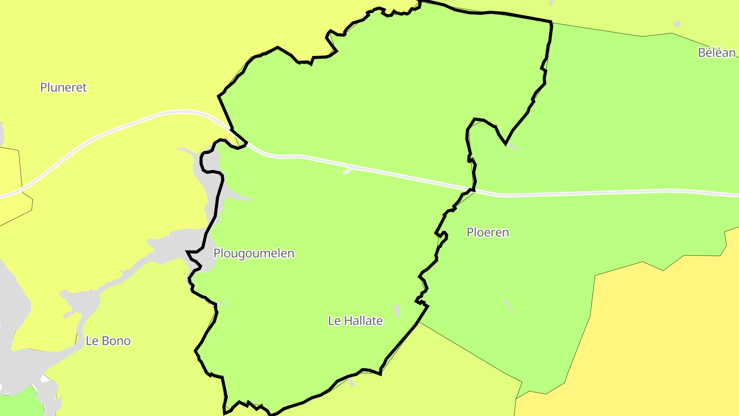 Carte des prix de l'immobilier Plougoumelen