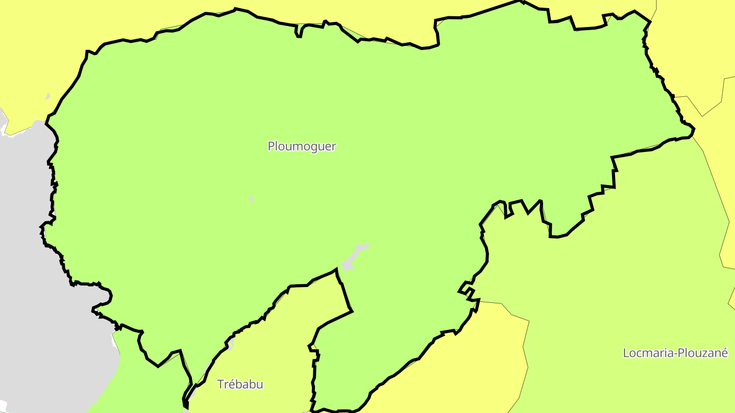 Carte des prix de l'immobilier Ploumoguer