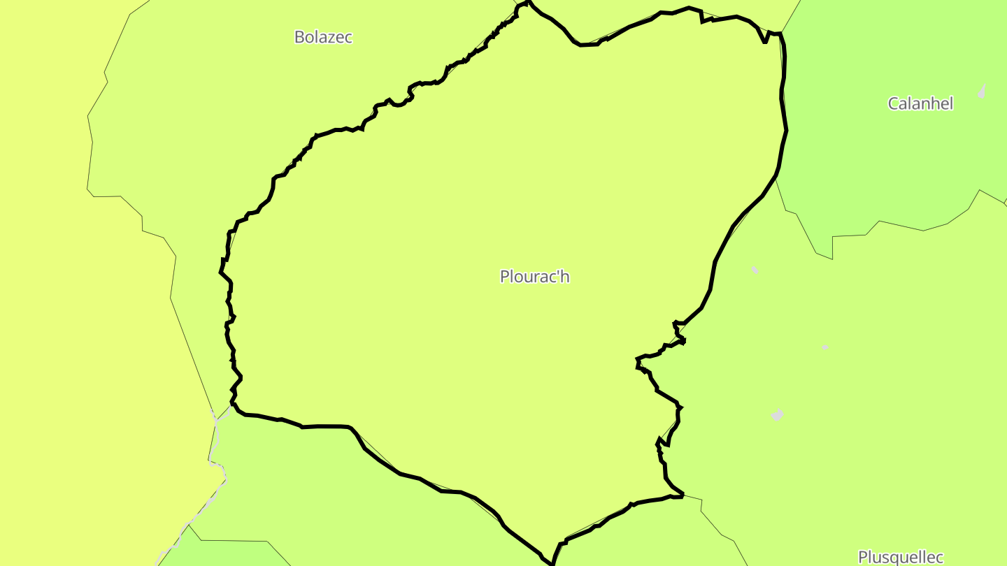 Carte des prix de l'immobilier Plourac'h