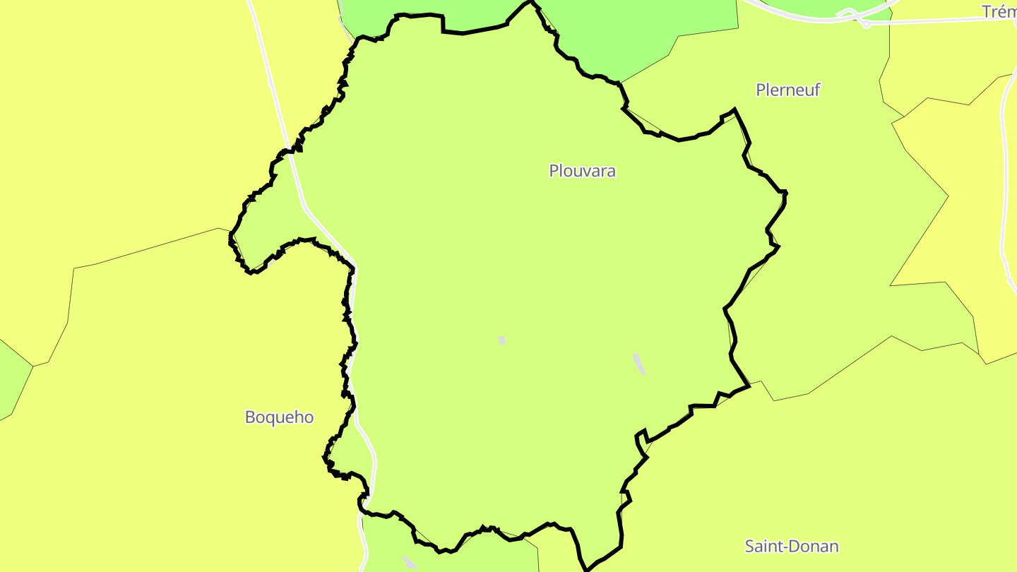 Carte des prix de l'immobilier Plouvara