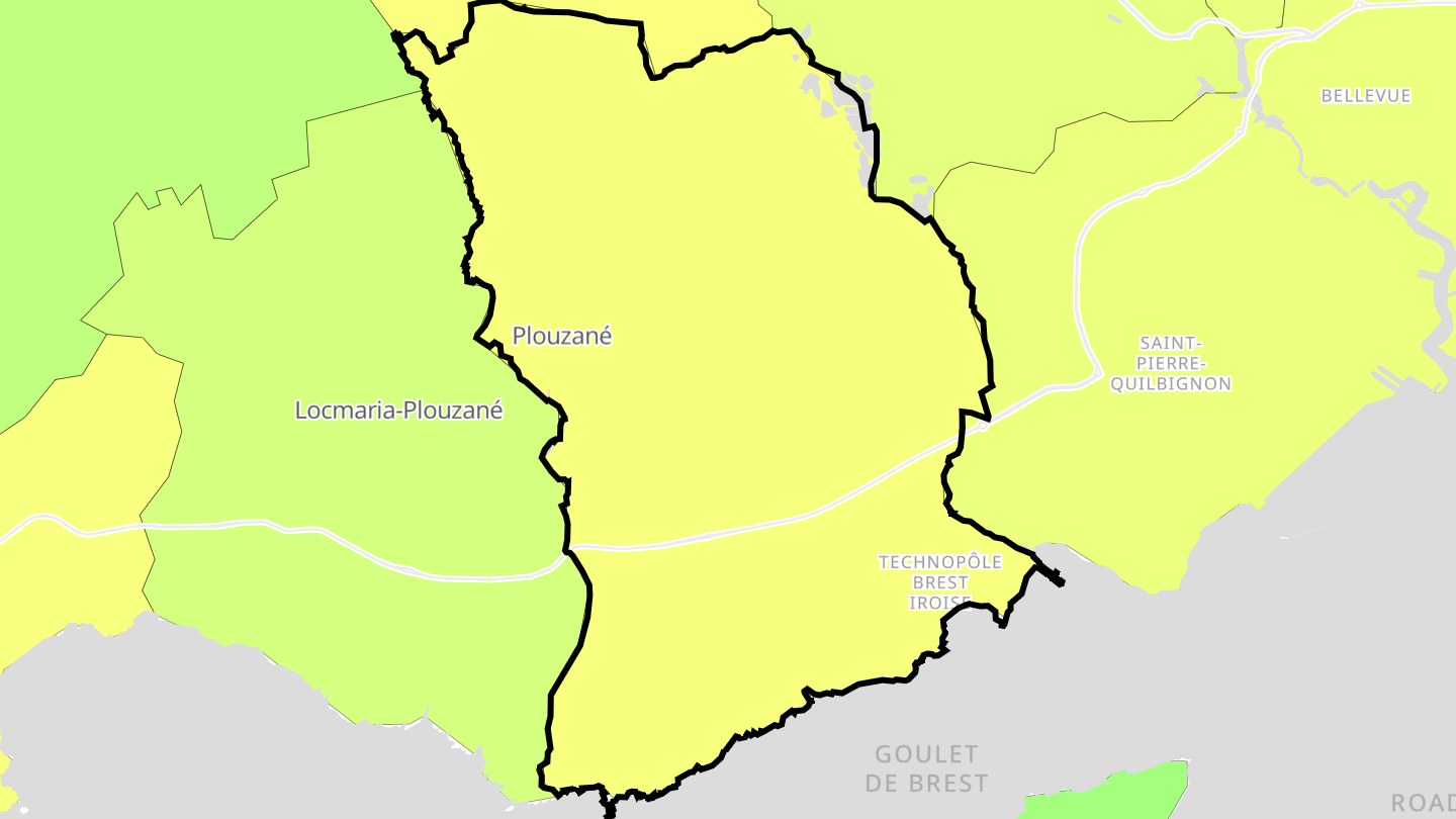 Carte des prix de l'immobilier Plouzané