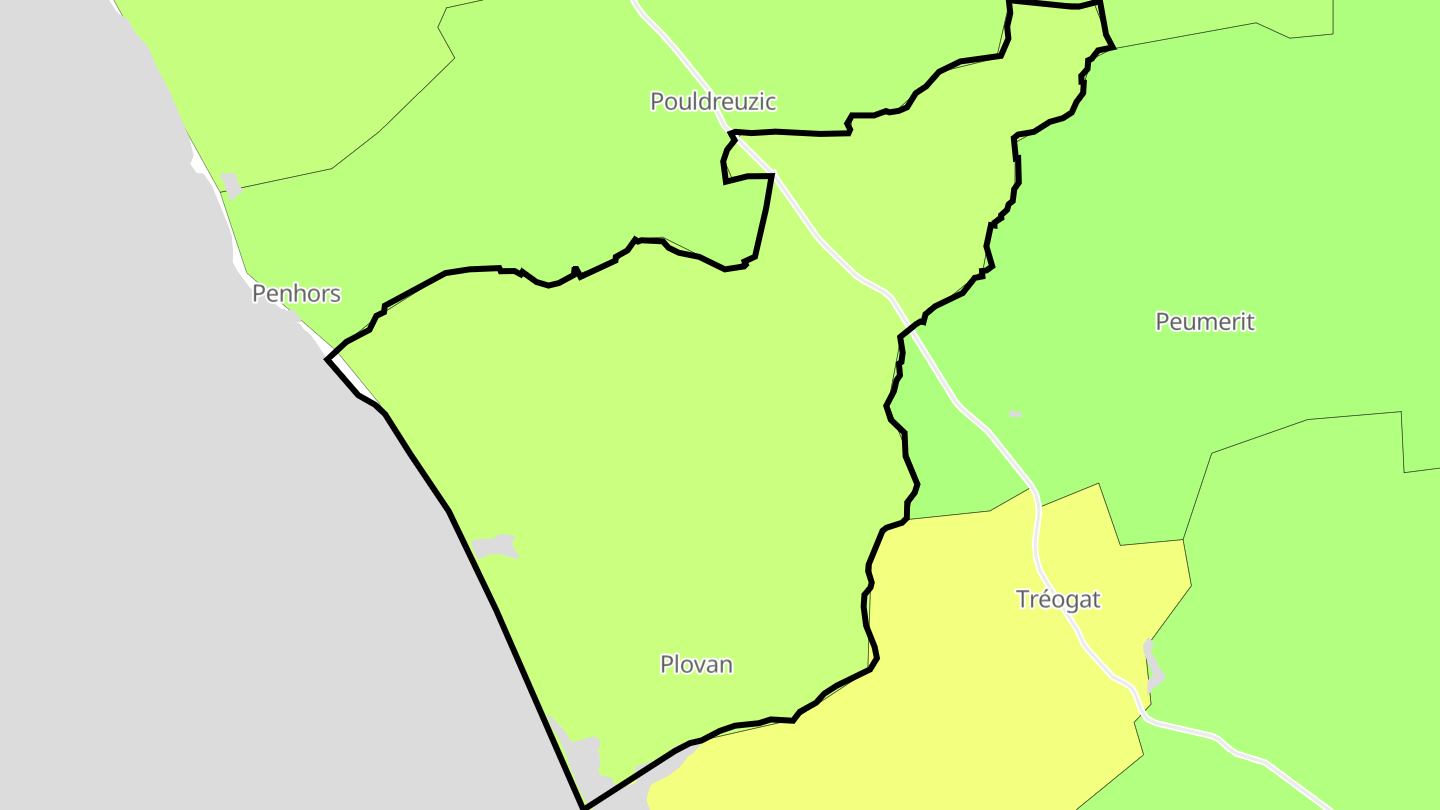 Carte des prix de l'immobilier Plovan