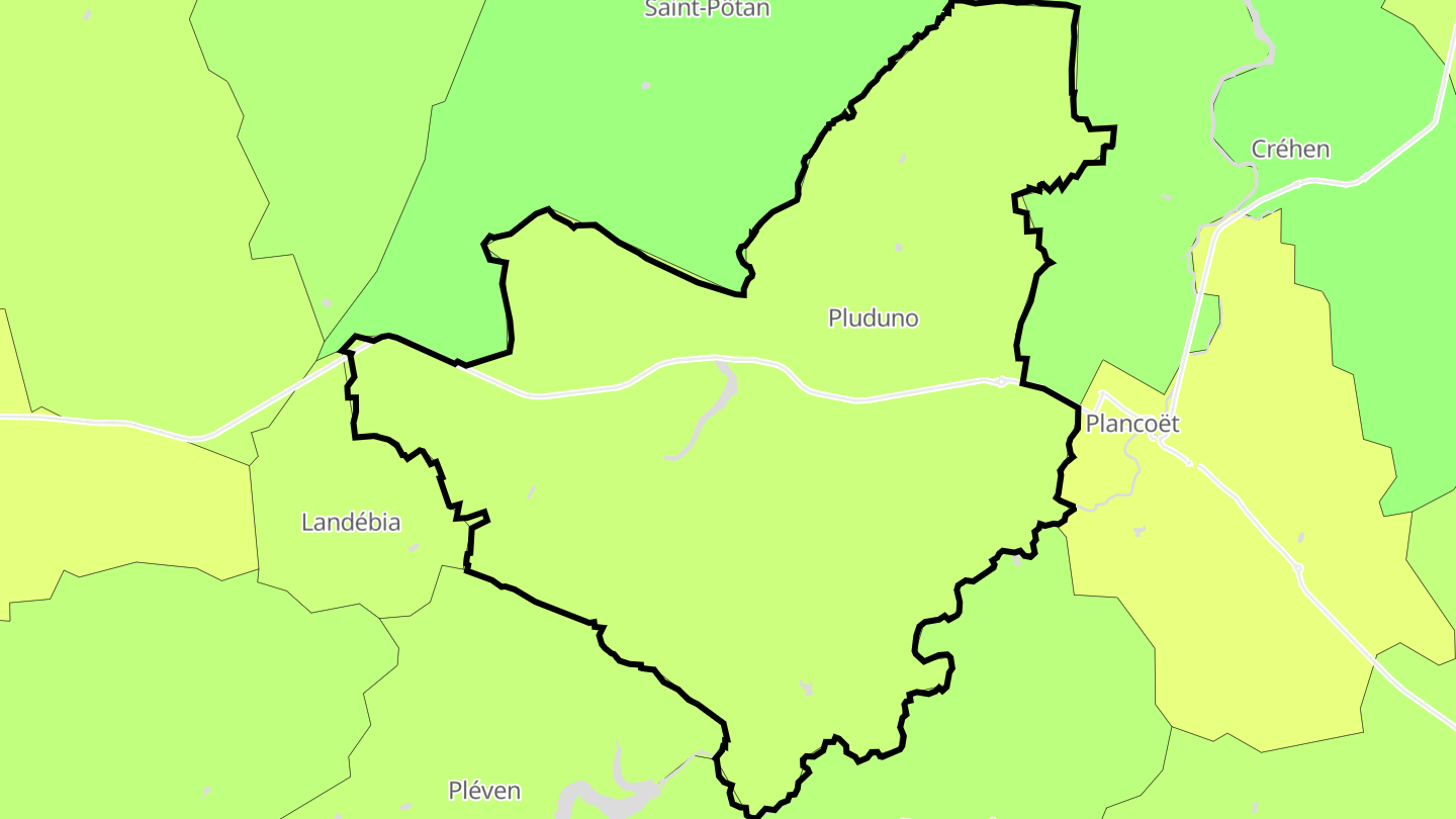 Carte des prix de l'immobilier Pluduno