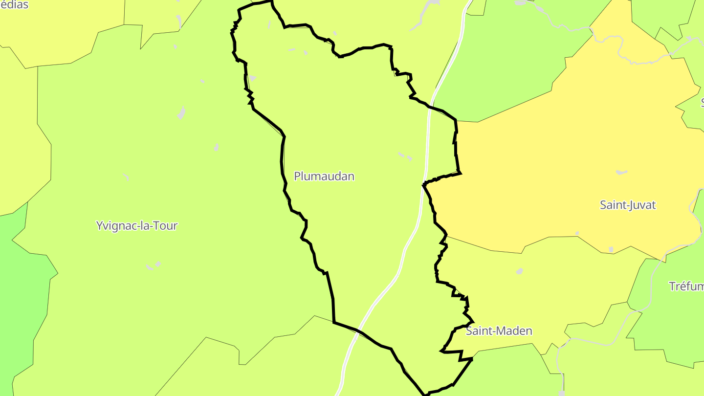 Carte des prix de l'immobilier Plumaudan