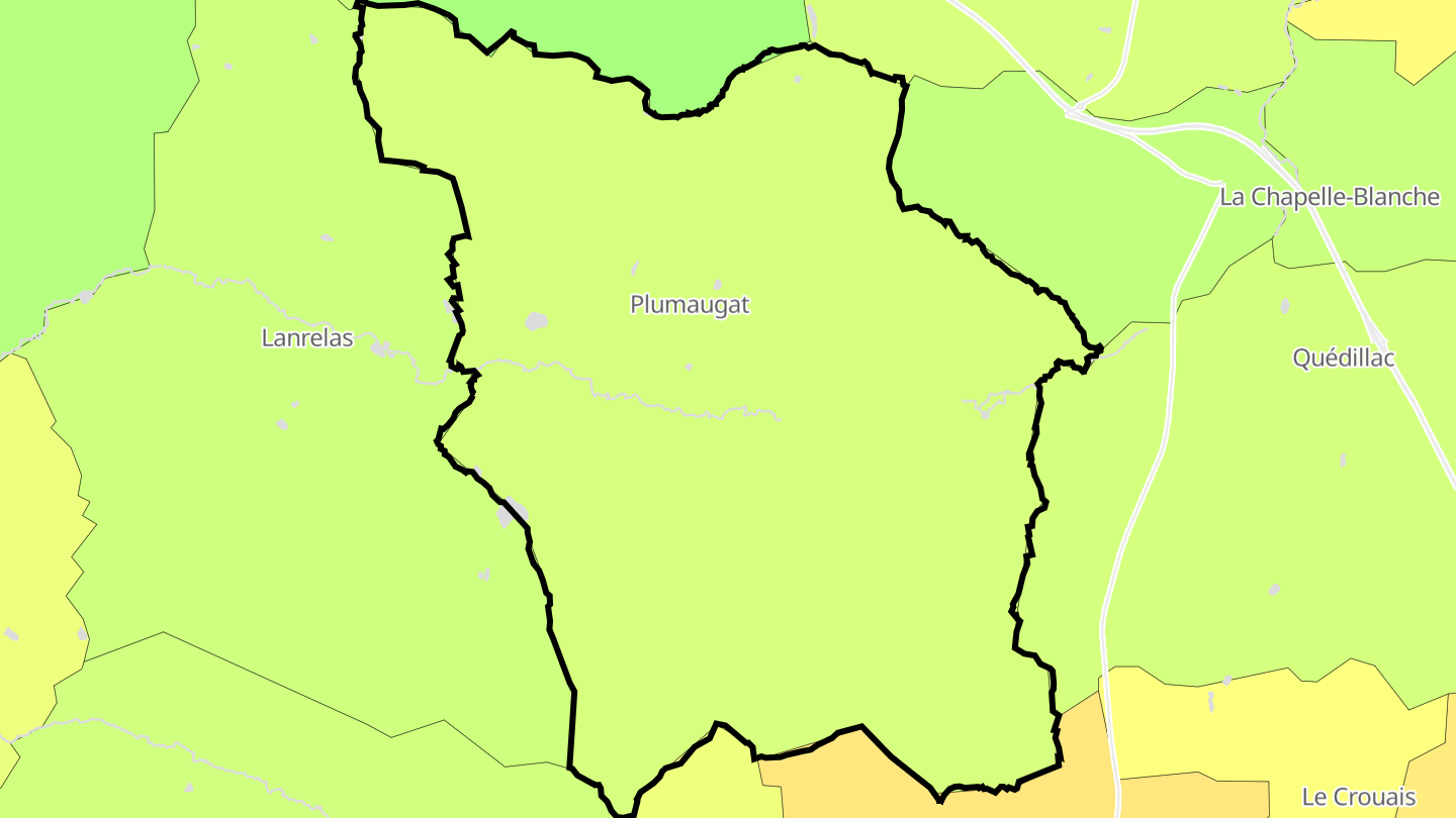 Carte des prix de l'immobilier Plumaugat