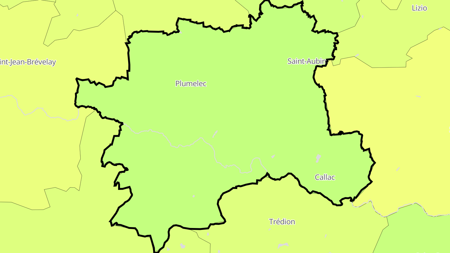 Carte des prix de l'immobilier Plumelec