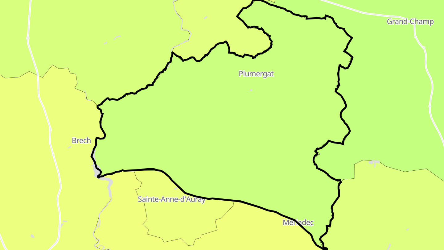 Carte des prix de l'immobilier Plumergat