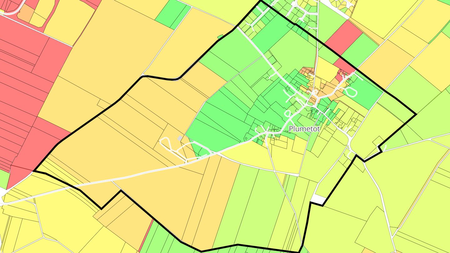 Carte des prix de l'immobilier Plumetot