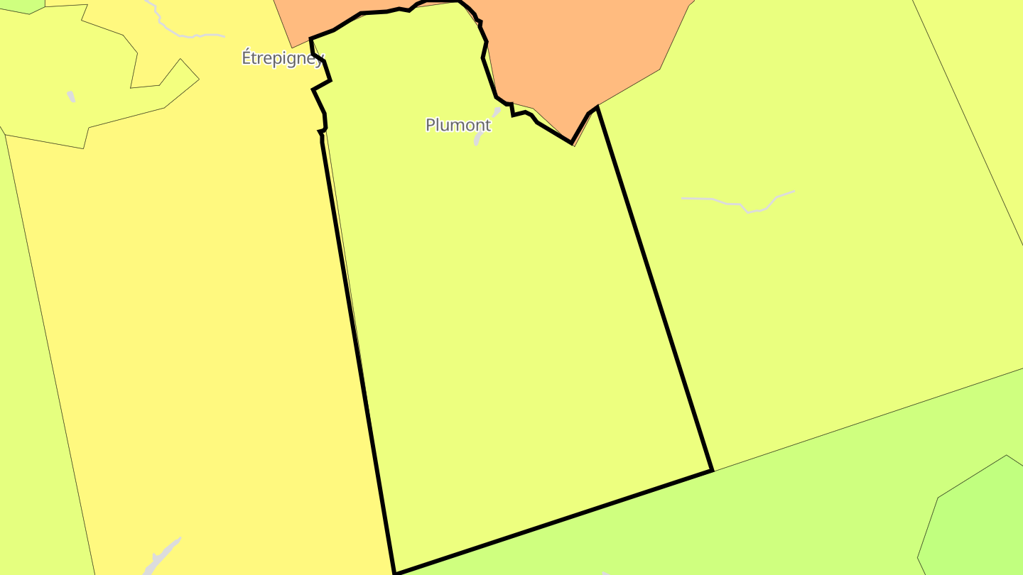 Carte des prix de l'immobilier Plumont