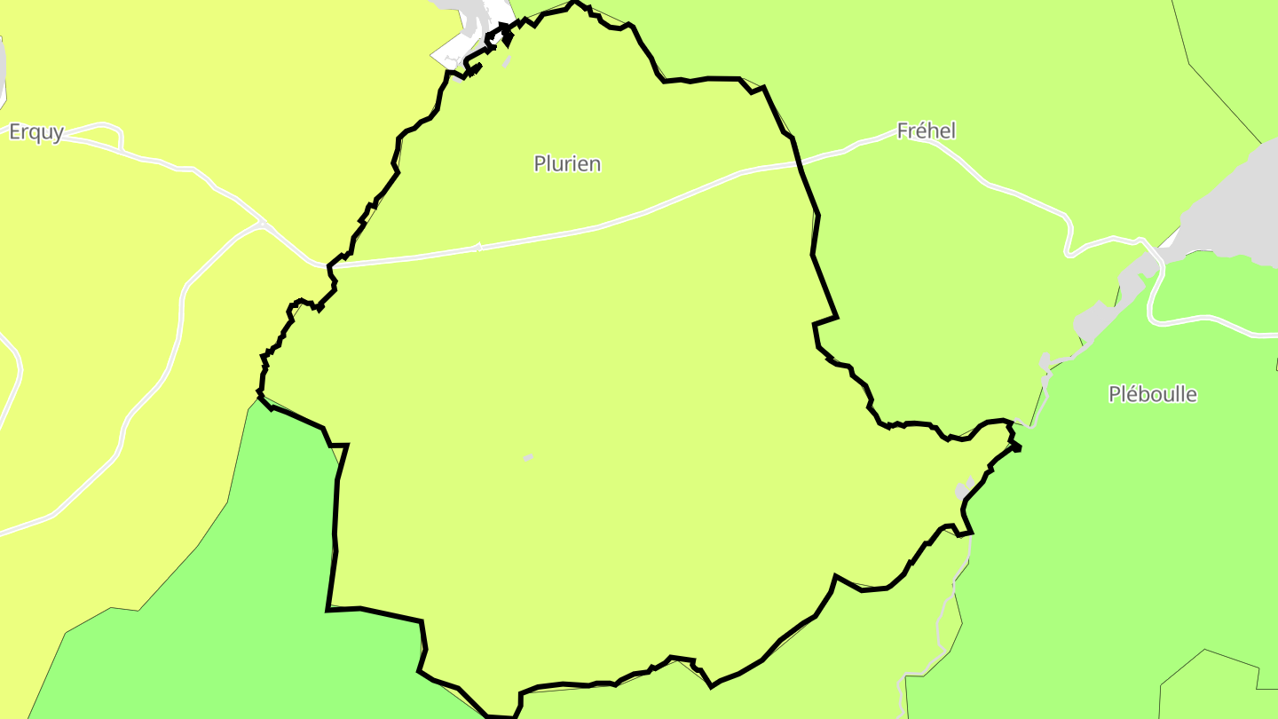 Carte des prix de l'immobilier Plurien