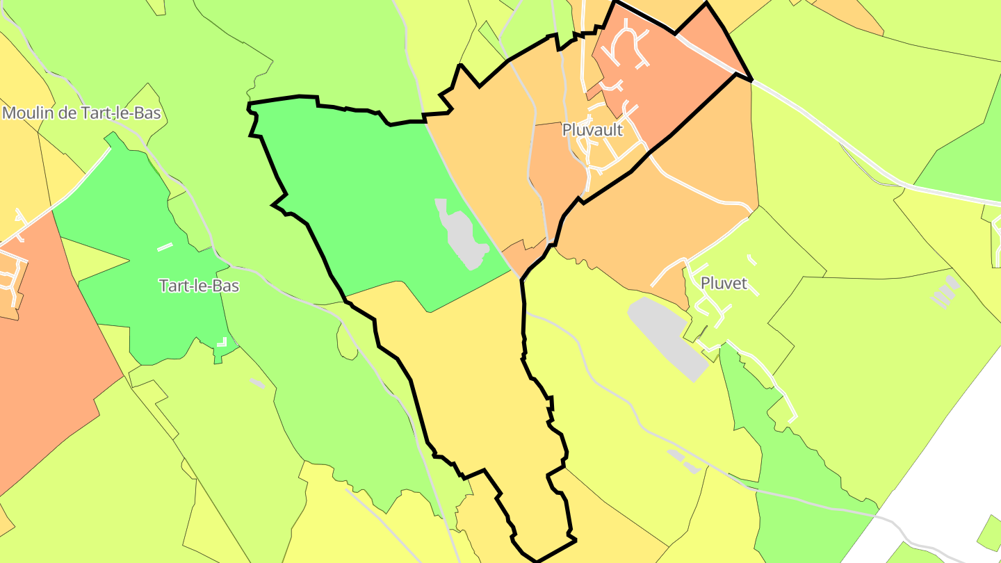 Carte des prix de l'immobilier Pluvault
