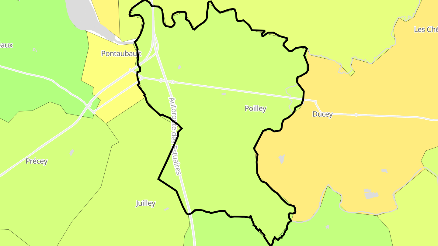 Carte des prix de l'immobilier Poilley