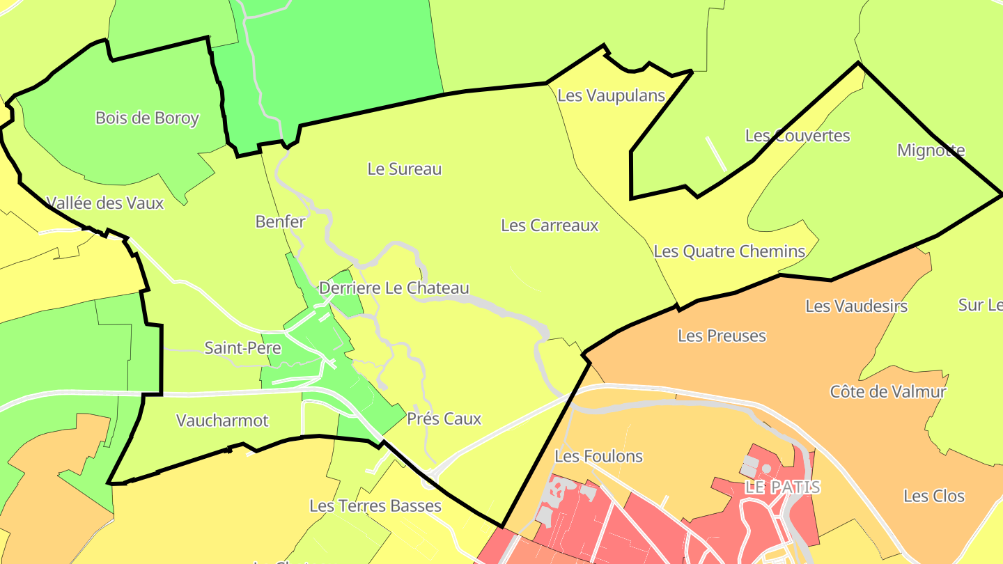 Carte des prix de l'immobilier Poinchy