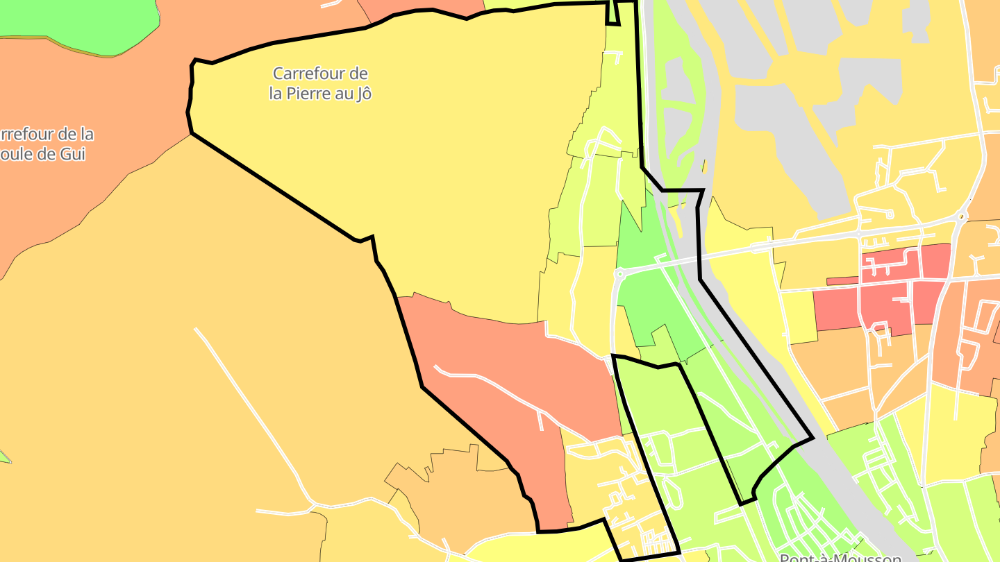 Carte des prix de l'immobilier Point du Jour Boozville La Louvière