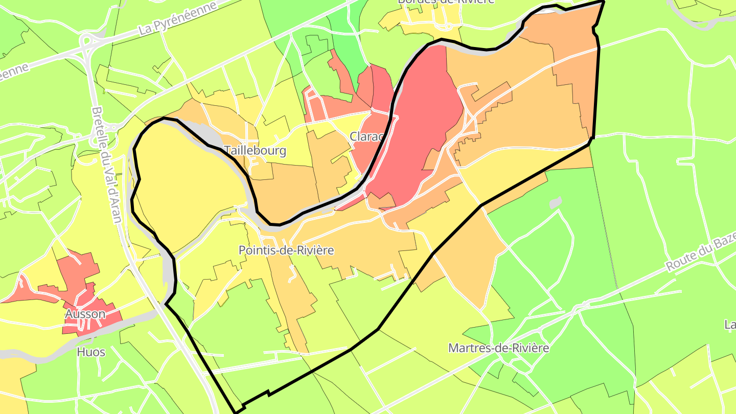 Carte des prix de l'immobilier Pointis-de-Rivière