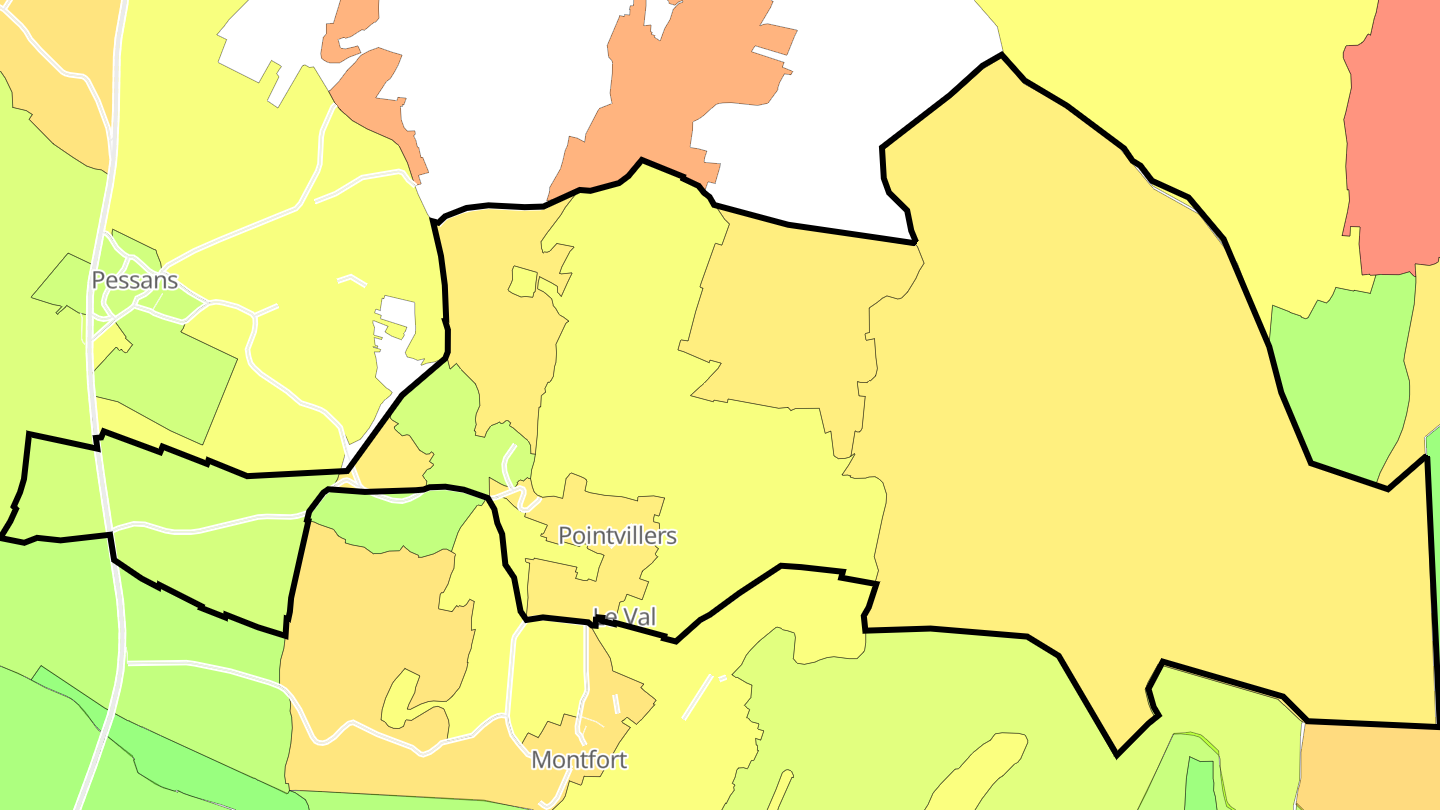 Carte des prix de l'immobilier Pointvillers