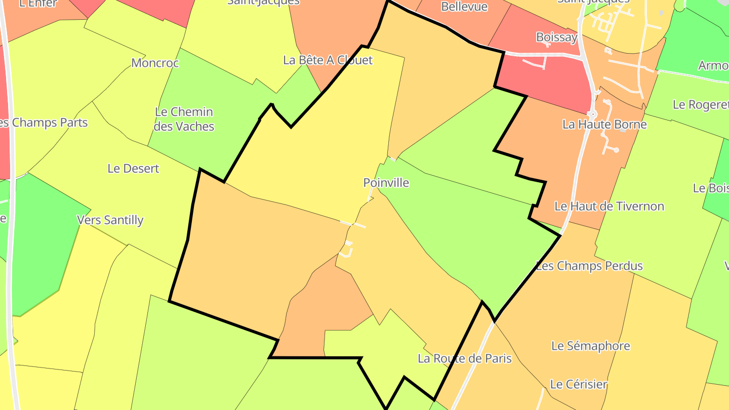 Carte des prix de l'immobilier Poinville